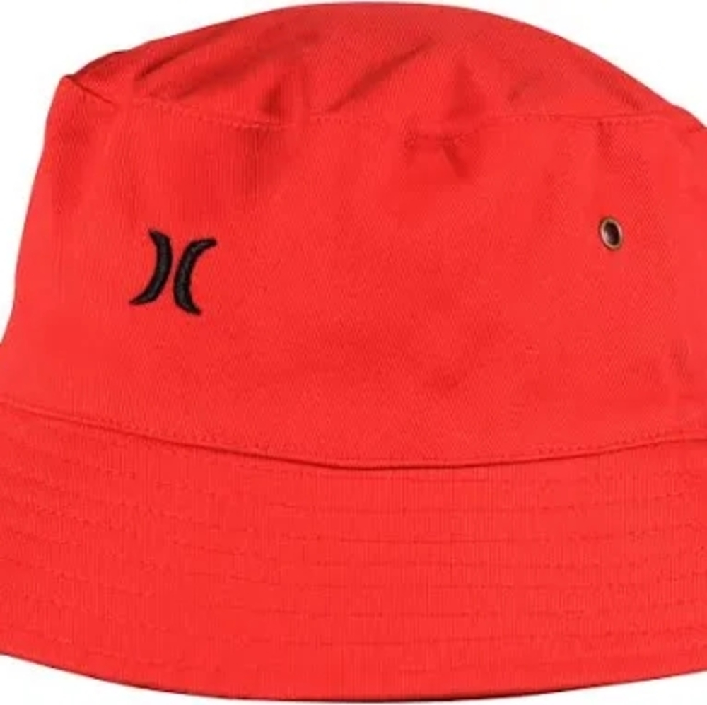 Hurley Logo Bucket Hat Red, OSFM NWT